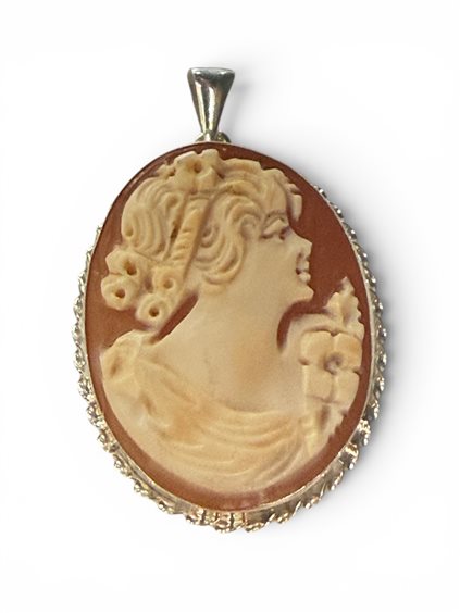 Pendant Mandile 1922 Woman Cammei  in Silver Conchiglia 2MCICM236 - 2MCICM236